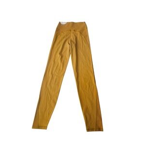 JoyLab Womens High-Waisted Seamless Ribbed Leggings Mustard Yellow Mustard Med